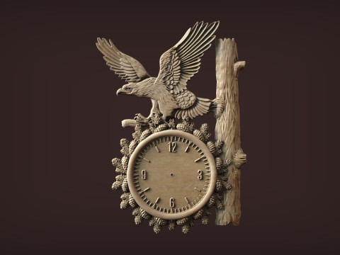 Kartal Duvar Saati 3D STL Modeli 3D Baskı Modeli
