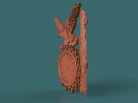 Eagle Wall Clock 3D STL Model 3D Print Model
