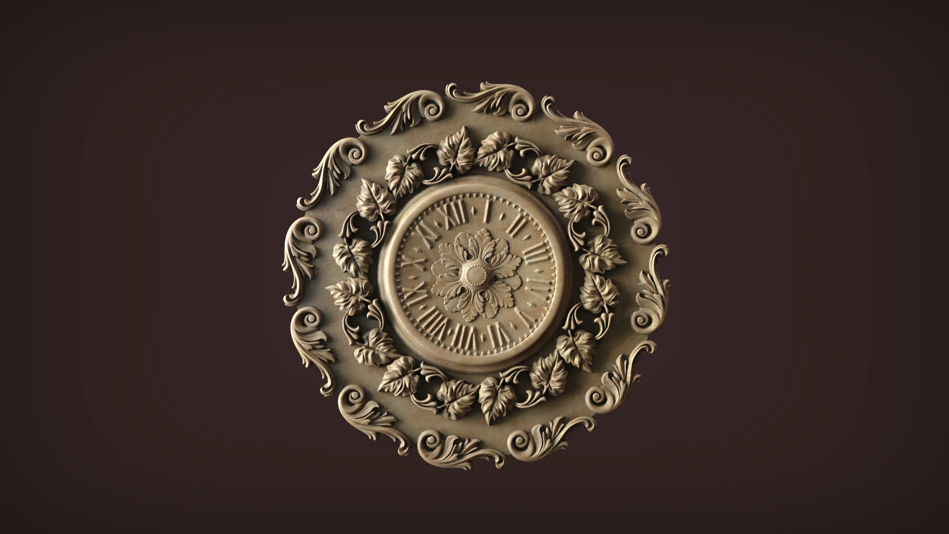 Klassieke wandklok 3D printmodel .c4d .max .obj .3ds .fbx .stl .blend 