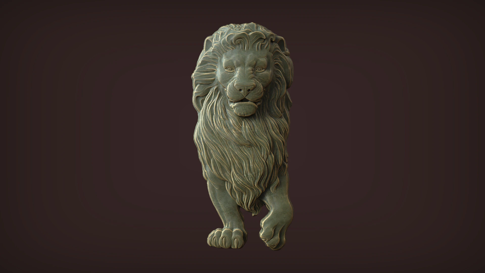 Lion Bas-Relief 3D STL Model Majestic Lion Wall Sculpture for CNC 3D Printing 3D Print Model .c4d .max .obj .3ds .fbx .stl .blend 