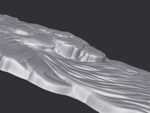 ライオン浅浮き彫り 3D STL モデル雄大なライオンの壁の彫刻 CNC 3D 印刷用 3Dプリントモデル