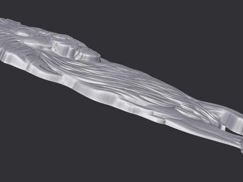 ライオン浅浮き彫り 3D STL モデル雄大なライオンの壁の彫刻 CNC 3D 印刷用 3Dプリントモデル