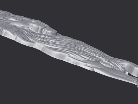 Lion Bas-Relief 3D STL Model Majestic Lion Wall Sculpture for CNC 3D Printing 3D Print Model