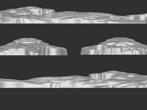 ライオン浅浮き彫り 3D STL モデル雄大なライオンの壁の彫刻 CNC 3D 印刷用 3Dプリントモデル