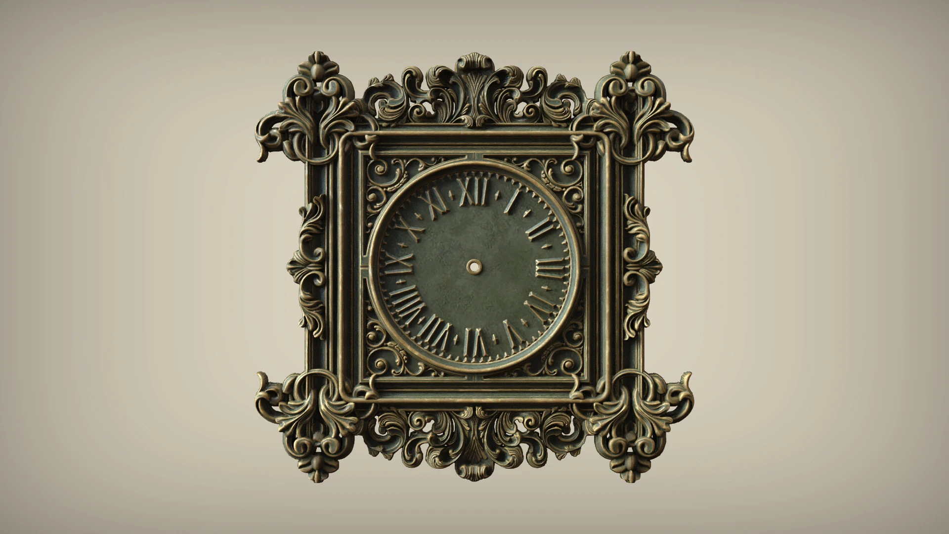 Classic Wall Clock 3D STL Model Elegant Relief Design for CNC 3D Printing 3D Print Model .c4d .max .obj .3ds .fbx .stl .blend 