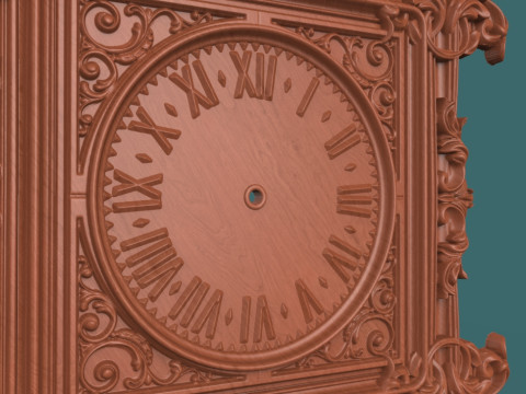 Horloge murale classique modèle STL 3D Design en relief élégant pour l'impression 3D CNC Modèles 3D en vedette