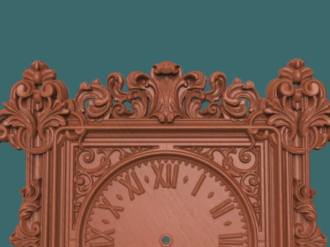 Classic Wall Clock 3D STL Model Elegant Relief Design for CNC 3D Printing 3D Print Model
