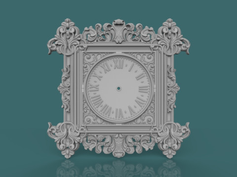 Horloge murale classique modèle STL 3D Design en relief élégant pour l'impression 3D CNC Modèles 3D en vedette