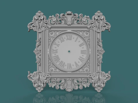 Classic Wall Clock 3D STL Model Elegant Relief Design for CNC 3D Printing 3D Print Model