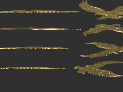 Рельеф орла STL Модель Величественный барельеф орла для 3D-печати с ЧПУ 3D Принт Модель