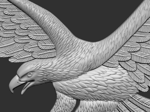Рельеф орла STL Модель Величественный барельеф орла для 3D-печати с ЧПУ 3D Принт Модель