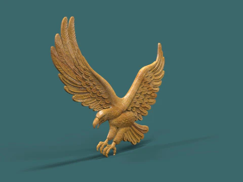 Eagle Relief STL Modelo Majestic Eagle Bajorrelieve para impresi&oacute;n 3D CNC Modelo de impresión 3D