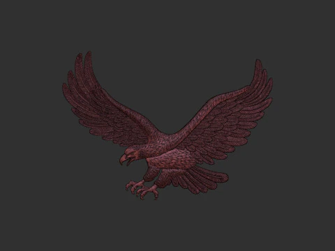 Eagle Relief STL Modelo Majestic Eagle Bajorrelieve para impresi&oacute;n 3D CNC Modelo de impresión 3D