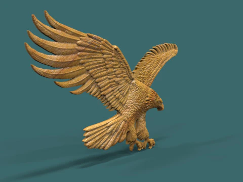 Eagle Relief STL Modelo Majestic Eagle Wall-Relief para impresi&oacute;n 3D de enrutador CNC Modelo de impresión 3D