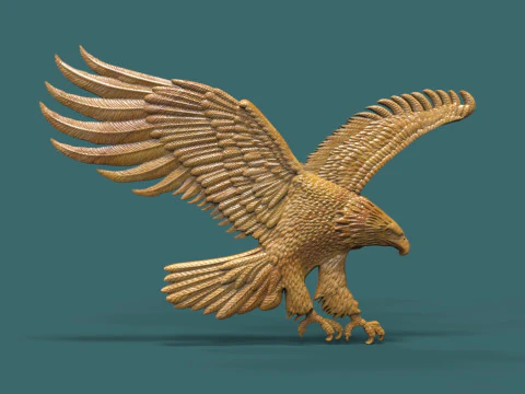 Eagle Relief STL Modelo Majestic Eagle Wall-Relief para impresi&oacute;n 3D de enrutador CNC Modelo de impresión 3D