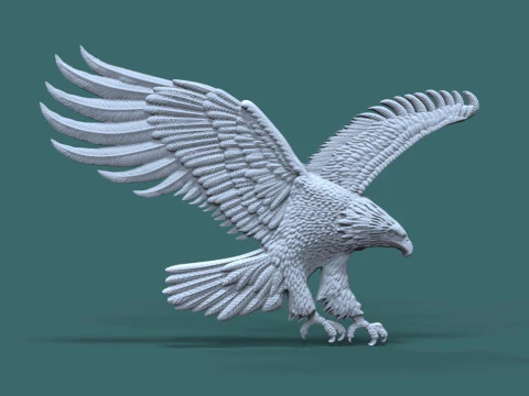 Eagle Relief STL Modelo Majestic Eagle Wall-Relief para impresi&oacute;n 3D de enrutador CNC Modelo de impresión 3D