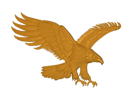 Eagle Relief STL Modelo Majestic Eagle Wall-Relief para impresi&oacute;n 3D de enrutador CNC Modelo de impresión 3D