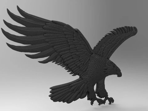 Eagle Relief STL Modelo Majestic Eagle Wall-Relief para impresi&oacute;n 3D de enrutador CNC Modelo de impresión 3D