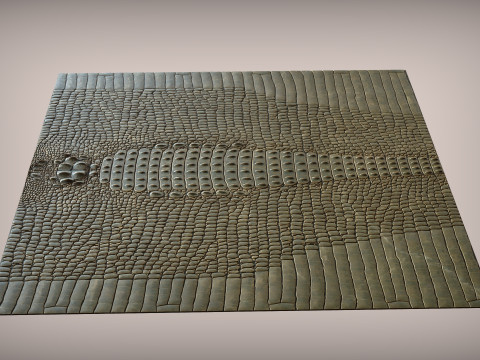 Krokodilhaut 3D STL Modell Realistisches Ledertexturrelief für CNC- und 3D-Druck 3D Druckmodell