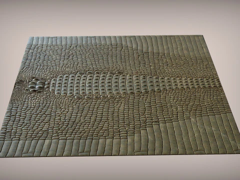 Rilievo realistico della trama della pelle del modello 3D STL della pelle di coccodrillo per la stampa CNC e 3D Modello di stampa 3D