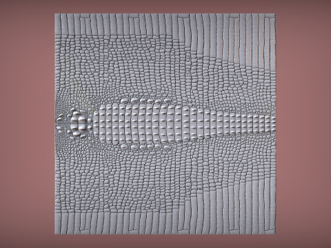 Krokodilhaut 3D STL Modell Realistisches Ledertexturrelief für CNC- und 3D-Druck 3D Druckmodell