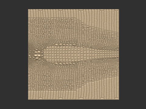 Krokodilhaut 3D STL Modell Realistisches Ledertexturrelief für CNC- und 3D-Druck 3D Druckmodell