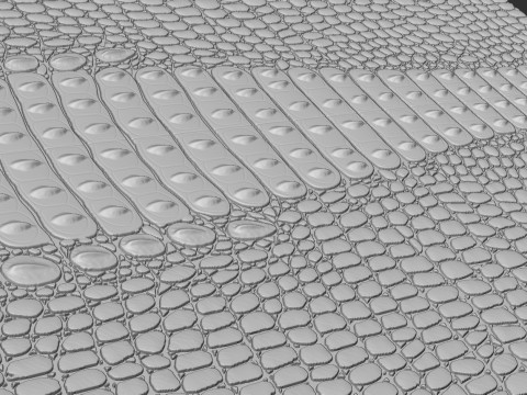 Krokodilhaut 3D STL Modell Realistisches Ledertexturrelief für CNC- und 3D-Druck 3D Druckmodell