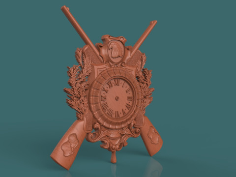 Різьблений настінний годинник 3D STL модель для ЧПУ та 3D друку 3D Принт Модель