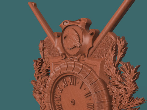 Relógio de parede esculpido modelo 3D STL para impressão CNC e 3D Modelo de Impressão 3D