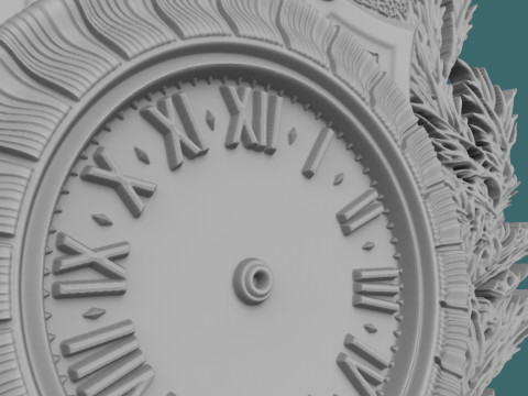 Relógio de parede esculpido modelo 3D STL para impressão CNC e 3D Modelo de Impressão 3D