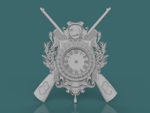 Relógio de parede esculpido modelo 3D STL para impressão CNC e 3D Modelo de Impressão 3D