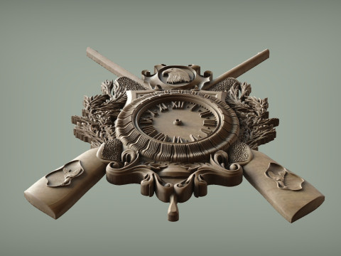 CNC ve 3D Baskı için Oymalı Duvar Saati 3D STL Modeli 3D Baskı Modeli
