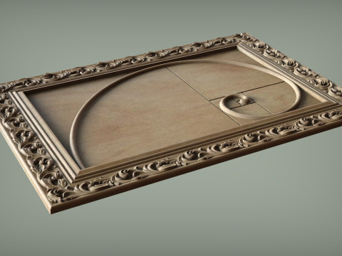 Wanddekoration mit goldenem Schnitt, dekoratives Reliefdesign für den CNC-3D-Druck 3D Druckmodell