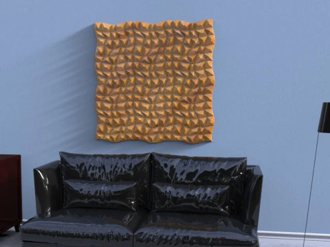 Naadloos wandpaneel 3D STL-model modulair decoratief reliëf voor CNC 3D-printen 3D printmodel