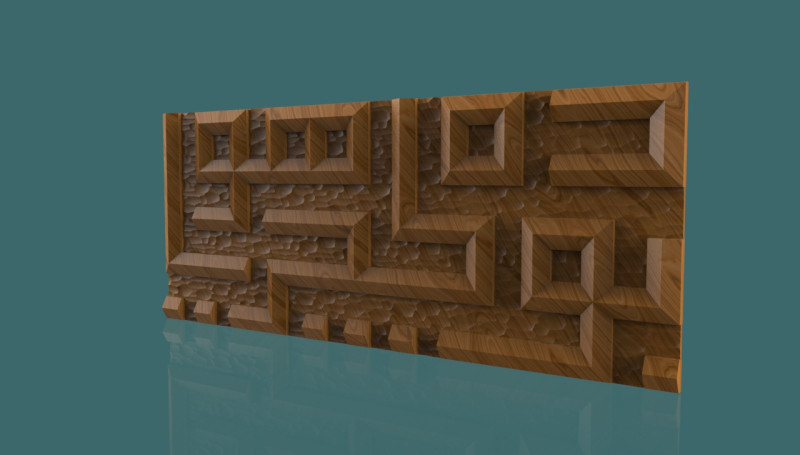 Esto también pasará el modelo STL 3D de caligrafía islámica Kufi Modelo de impresión 3D .c4d .max .obj .3ds .fbx .stl .blend 