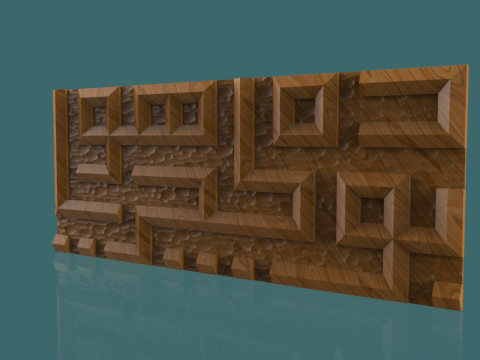 这也将通过伊斯兰库法书法 3D STL 模型 3D 打印模型