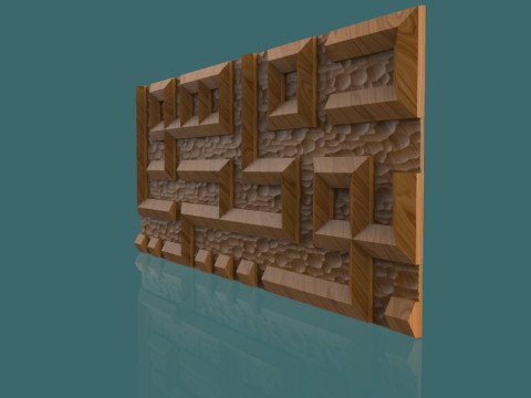Esto también pasará el modelo STL 3D de caligrafía islámica Kufi Modelo de impresión 3D