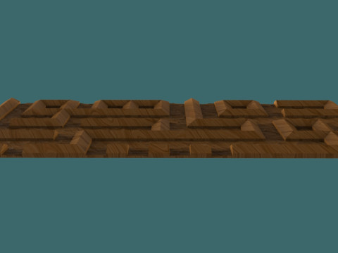 Esto también pasará el modelo STL 3D de caligrafía islámica Kufi Modelo de impresión 3D