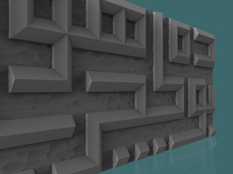 Esto también pasará el modelo STL 3D de caligrafía islámica Kufi Modelo de impresión 3D