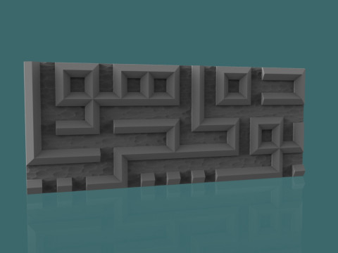 Esto también pasará el modelo STL 3D de caligrafía islámica Kufi Modelo de impresión 3D