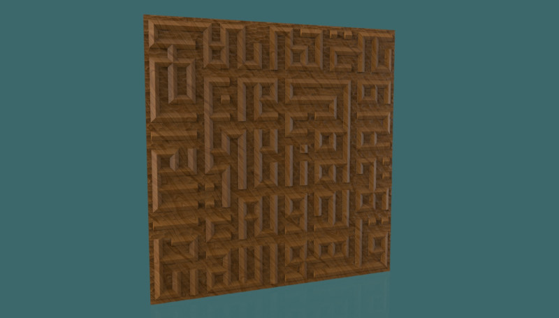 Surah Al-Ikhlas Kufi Caligrafía 3D STL Modelo Arte de pared islámico Relieve para impresión 3D CNC Modelo de impresión 3D .c4d .max .obj .3ds .fbx .stl .blend 