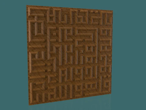 Surah Al-Ikhlas Kufi Calligraphy 3D STL Model Islamic Wall Art Relief for CNC 3D Printing 3D Print Model
