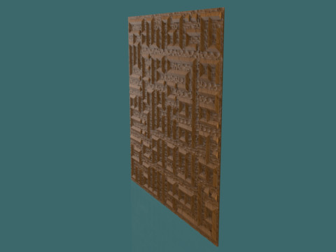 Surah Al-Ikhlas Kufi Caligrafía 3D STL Modelo Arte de pared islámico Relieve para impresión 3D CNC Modelo de impresión 3D