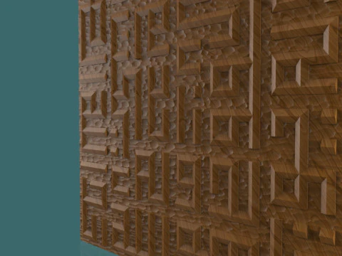 Surah Al-Ikhlas Kufi Calligraphy 3D STL Model Islamic Wall Art Relief for CNC 3D Printing 3D Print Model