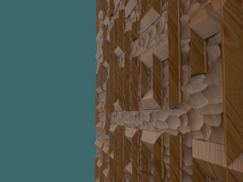 Surah Al-Ikhlas Kufi Caligrafía 3D STL Modelo Arte de pared islámico Relieve para impresión 3D CNC Modelo de impresión 3D