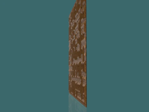 Surah Al-Ikhlas Kufi Calligraphy 3D STL Model Islamic Wall Art Relief for CNC 3D Printing 3D Print Model