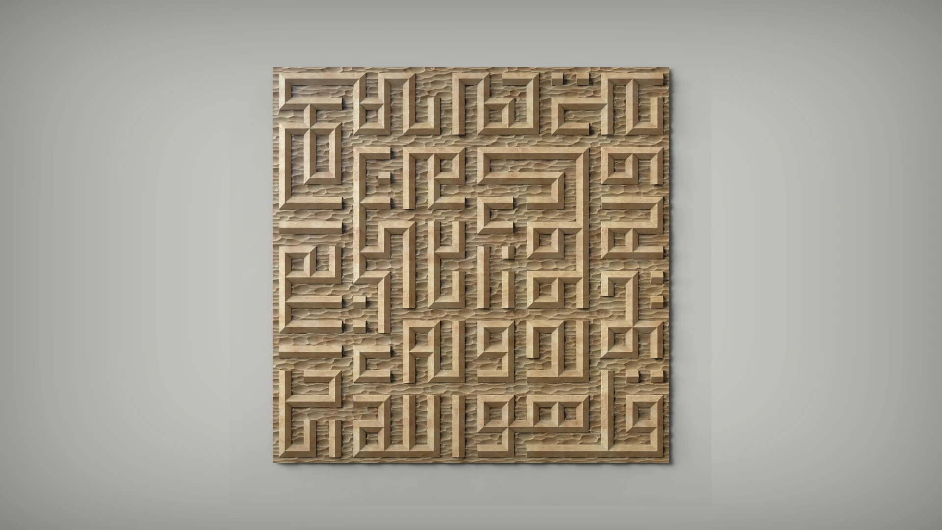 Surah Al-Ikhlas Kufi Calligraphy 3D STL Model Islamic Wall Art Relief for CNC 3D Printing 3D Print Model .c4d .max .obj .3ds .fbx .stl .blend