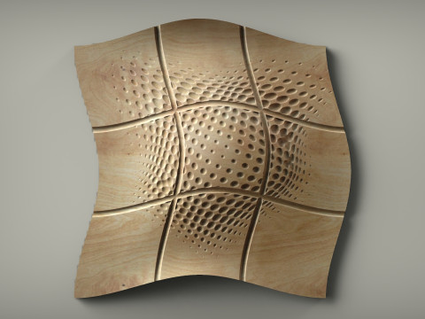 CNC 3D 인쇄를 위한 원활한 현대 벽면 3D STL 모델 현대 구호 디자인 3D 프린트 모델