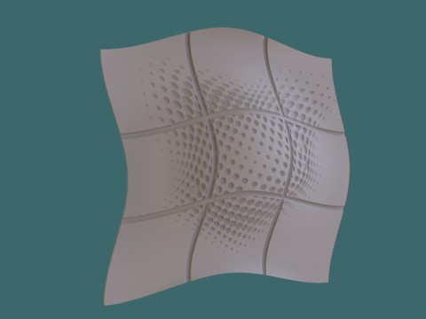 Seamless Modern Wall Panel 3D STL Model Contemporary Relief Design for CNC 3D Printing 3D Print Model