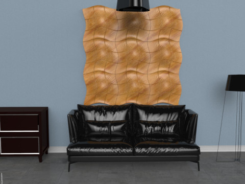 Seamless Modern Wall Panel 3D STL Model Contemporary Relief Design for CNC 3D Printing 3D Print Model